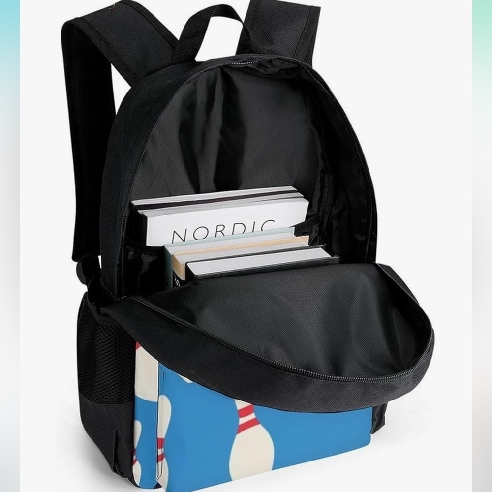 Bowling Pin Pattern Backpack - Picture 9 of 11